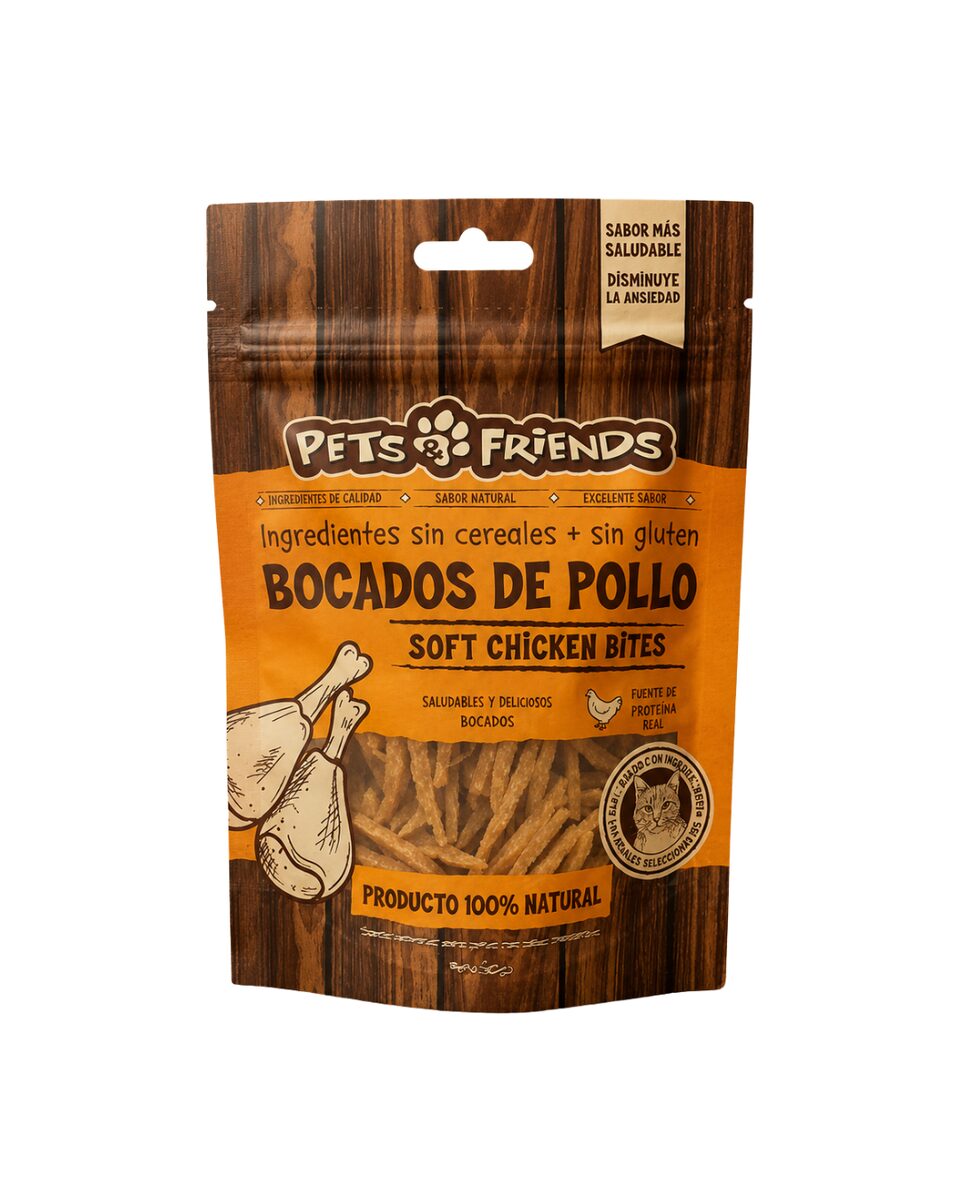 Bocados de Pollo 65g - Pets Friends