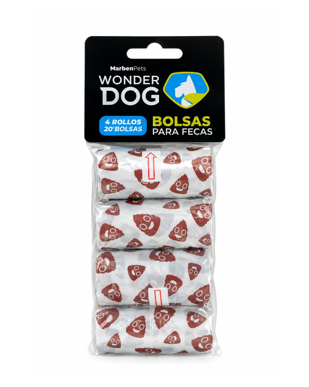 Bolsas Sanitarias 4 Rollos Emoji - Marben Pets