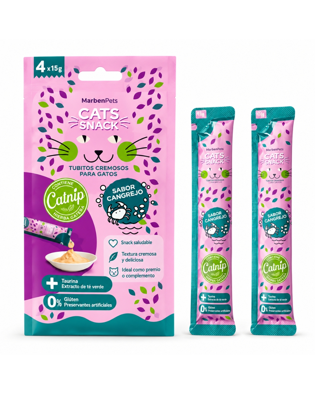 Tubito Cremoso Cangrejo con Catnip