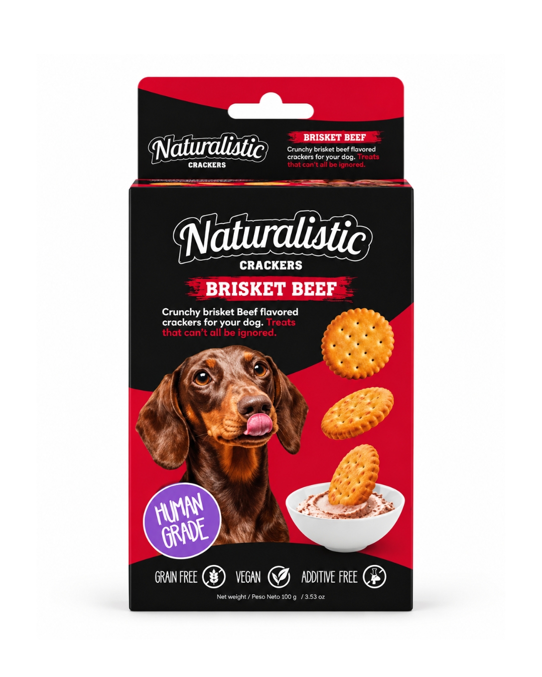 Crackers Brisket Beef 100g - Naturalistic