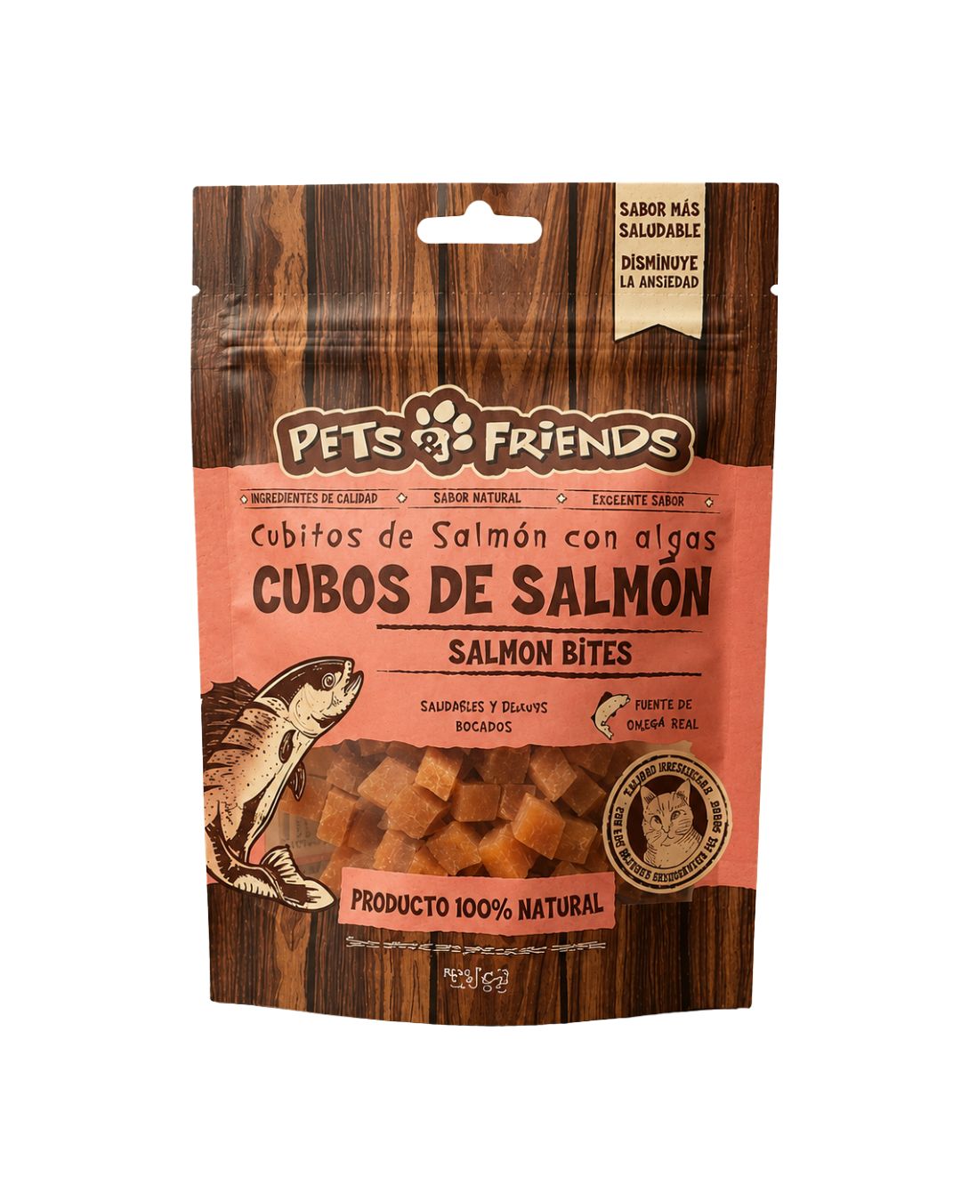 Cubitos de Salmón 65g - Pets Friends