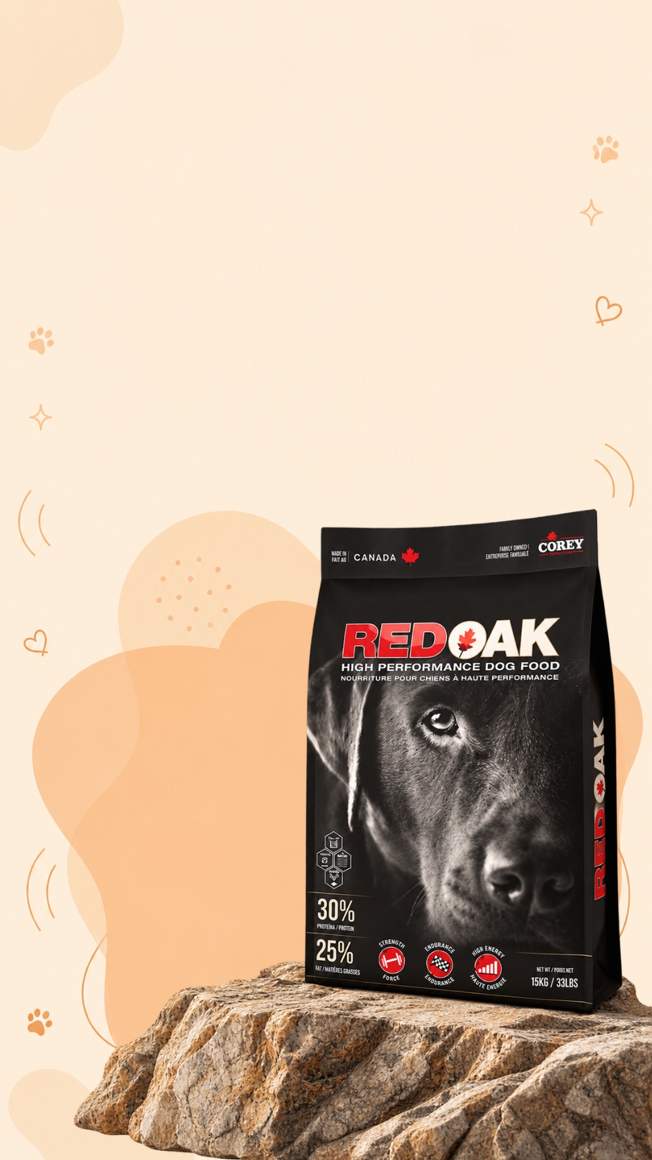 Red Oak High Performance 15 kg, alimento para perros activos