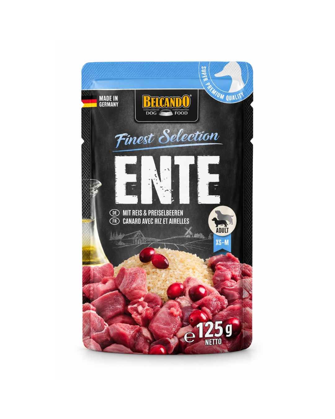 Sachet de Pato, Arroz & Arándano 125g - Belcando